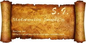 Stefanovics Imogén névjegykártya